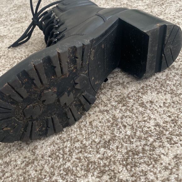 MARC FISHER Laboni Leather Combat Boots 10 - Picture 10 of 10